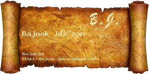 Bajnok Jázon névjegykártya